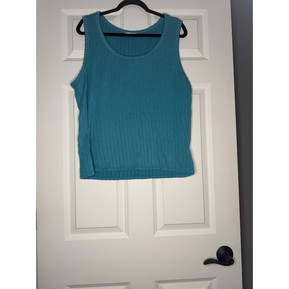 Ps Kate Rib Textured Tank Top 1x Teal